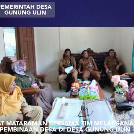 PEMBINAAN DESA OLEH TIM KECAMATAN DI DESA GUNUNG ULIN